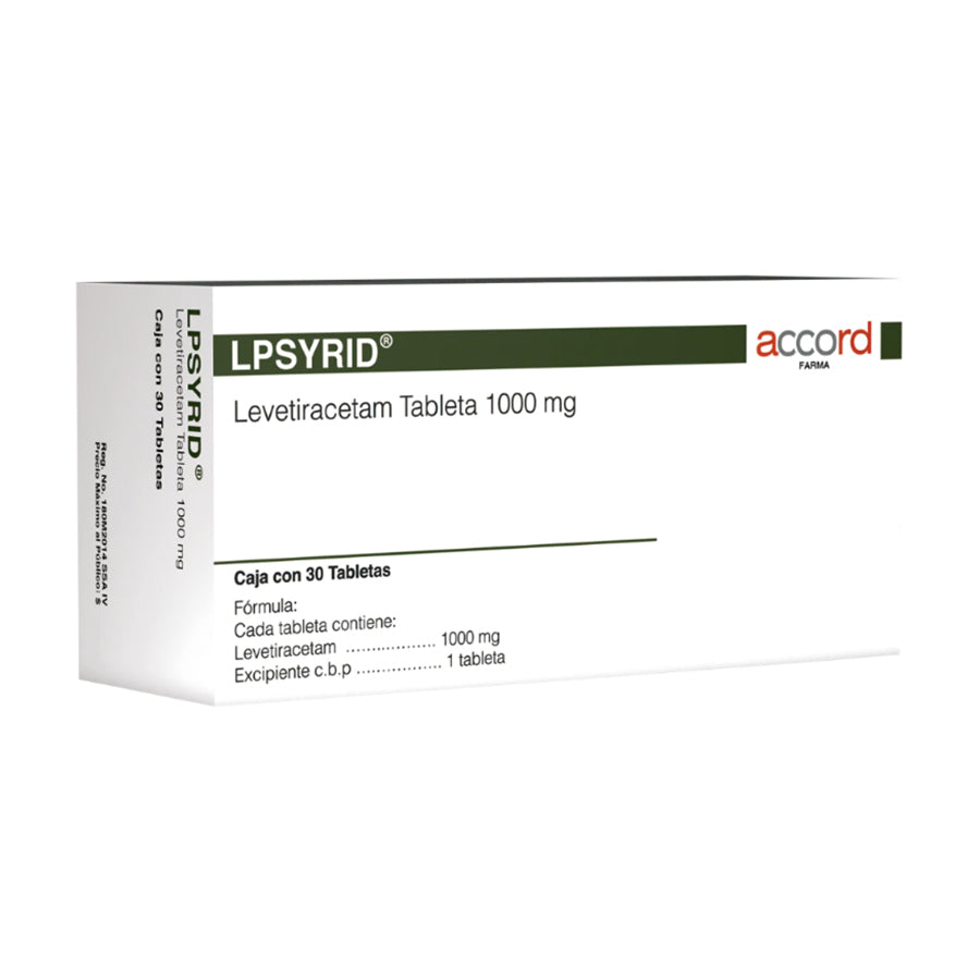 LPSYRID (LEVETIRACETAM) 1000MG C/30 TAB