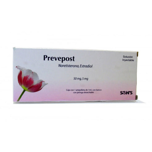 PREVEPOST (NORETISTERONA/ESTRADIOL) 50MG/5MG CAJA C/ 1 AMPOLLETA DE 1 ...