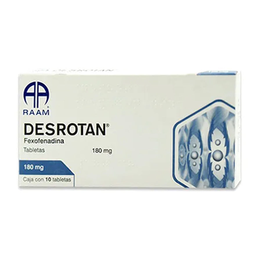DESROTAN (FEXOFENADINA)180MG C/10 TAB